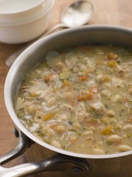 Royalty Free Photo of Farmhouse Chicken and Vegetable Soup