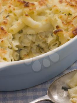 Royalty Free Photo of a Dish of Macaroni Cheese