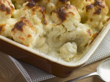 Royalty Free Photo of a Serving of Cauliflower Cheese