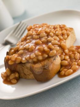 Royalty Free Photo of Baked Beans on Toast
