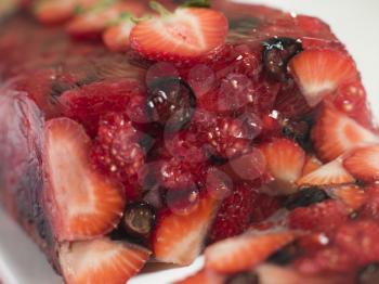 Royalty Free Photo of a Summer Berry Jelly Terrine