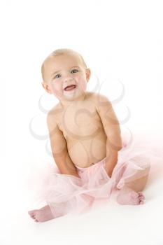 Royalty Free Photo of a Baby in a Tutu