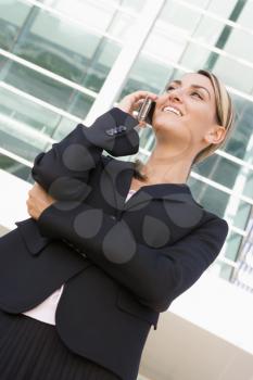 Royalty Free Photo of a Woman Talking on a Cellphone