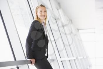 Royalty Free Photo of a Woman in a Corridor