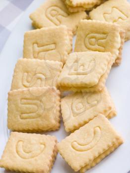 Royalty Free Photo of Custard Cream Biscuits