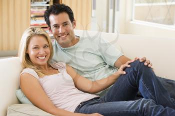 Royalty Free Photo of a Couple a Couple in a Living Room