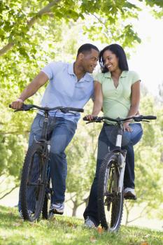 Royalty Free Photo of a Couple on Bikes