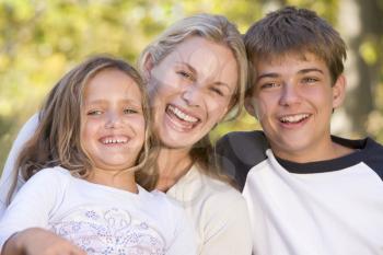 Royalty Free Photo of a Woman and Two Children