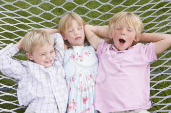 Royalty Free Photo of Children in a Hammock