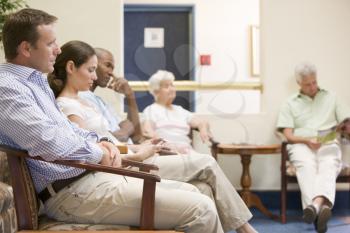 Royalty Free Photo of People in a Waiting Room