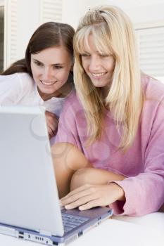 Royalty Free Photo of Two Women With a Laptop