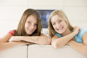 Royalty Free Photo of Two Women in a Living Room