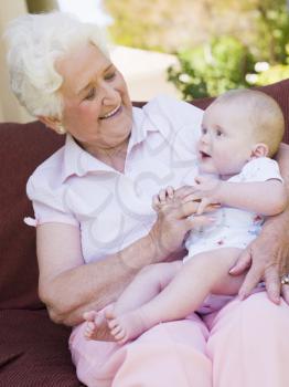 Royalty Free Photo of Grandma With a Baby