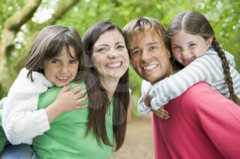Royalty Free Photo of a Happy Family Outdoors