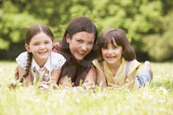Royalty Free Photo of a Mother and Two Daughters
