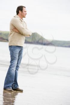 Royalty Free Photo of a Man on the Beach