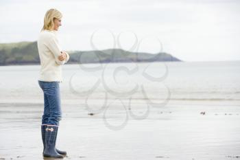 Royalty Free Photo of a Woman Standing at the Water