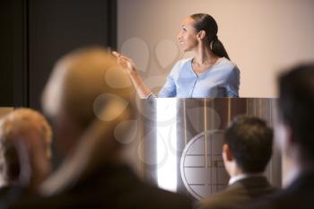 Royalty Free Photo of a Woman Giving a Presentation