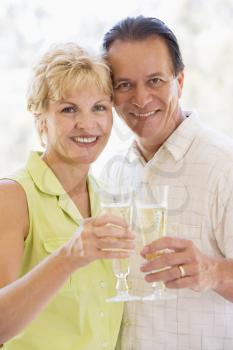 Royalty Free Photo of a Couple Toasting