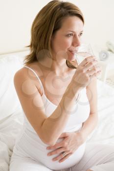 Royalty Free Photo of a Pregnant Woman With Water