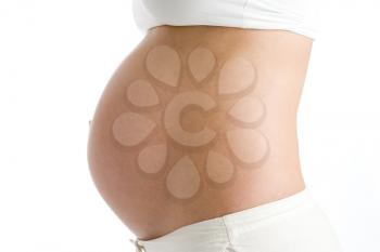 Royalty Free Photo of a Pregnant Woman's Belly