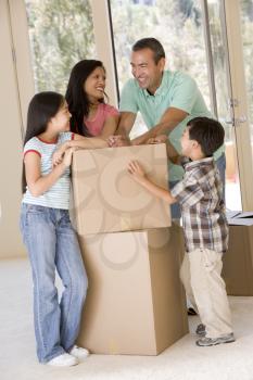 Royalty Free Photo of a Family Moving In