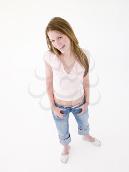 Royalty Free Photo of a Girl Looking Happy