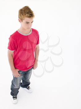 Royalty Free Photo of a Boy Looking Down