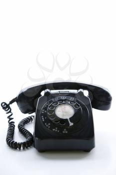 Royalty Free Photo of a Black Rotary Phone