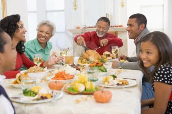 Royalty Free Photo of a Family Christmas Dinner