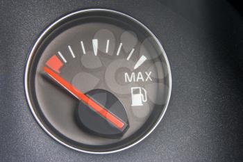 Royalty Free Photo of a Fuel Gauge on Empty