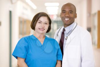 Royalty Free Photo of a Doctor and a Nurse