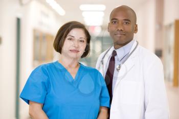Royalty Free Photo of a Doctor and a Nurse