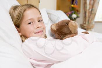 Royalty Free Photo of a Little Girl in the Hospital