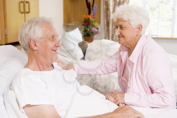 Royalty Free Photo of a Senior Couple in the Hospital