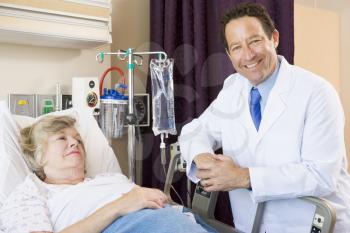 Royalty Free Photo of a Doctor With a Patient