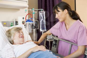 Royalty Free Photo of a Nurse With a Patient