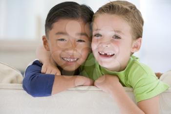 Royalty Free Photo of a Portrait of Two Boys