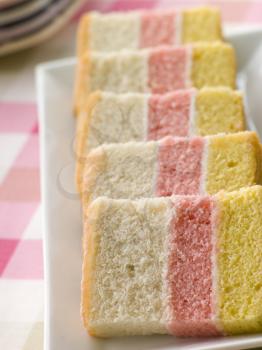 Royalty Free Photo of Striped Angel Cake