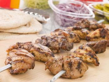Royalty Free Photo of Chicken Kebabs