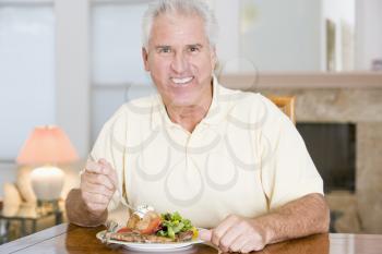 Royalty Free Photo of a Man Eating