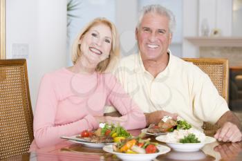 Royalty Free Photo of a Couple Having Dinner