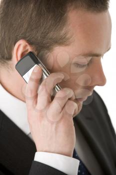 Royalty Free Photo of a Person Talking on a Cellphone