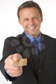 Royalty Free Photo of a Man With a Credit Card