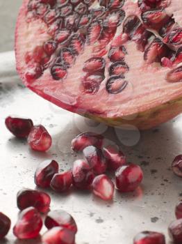 Royalty Free Photo of a Pomegranate With Seeds
