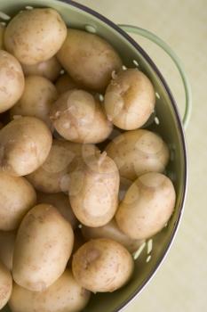 Royalty Free Photo of Potatoes in a Colander