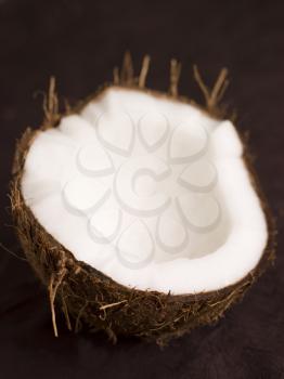 Royalty Free Photo of a Halved Coconut