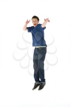 Royalty Free Photo of a Jumping Teen