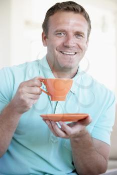 Royalty Free Photo of a Man Drinking Tea