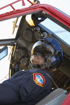 Royalty Free Photo of an Air Ambulance Pilot